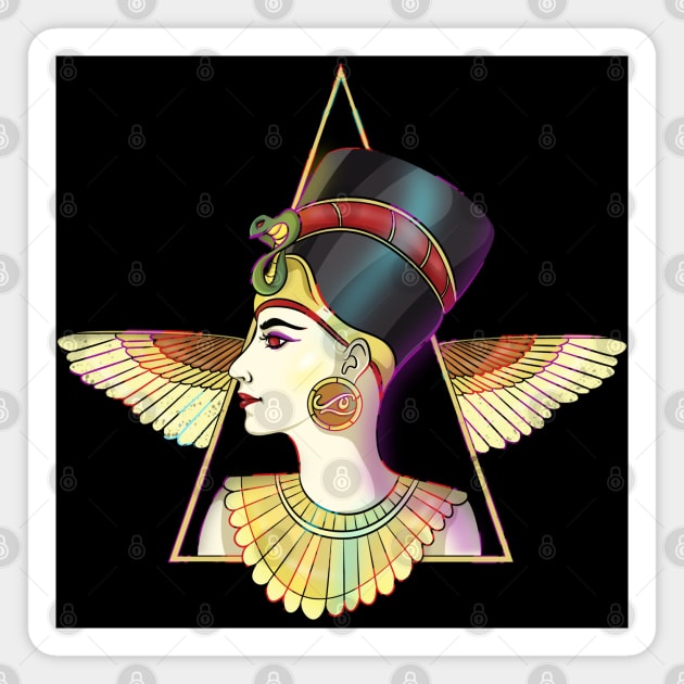 Goddess Nefertiti Ancient Egyptian Magnet by Trendy Black Sheep